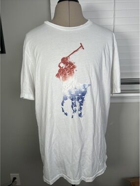Polo Ralph Lauren Short Sleeve Cotton TShirt Men LT USA Flag